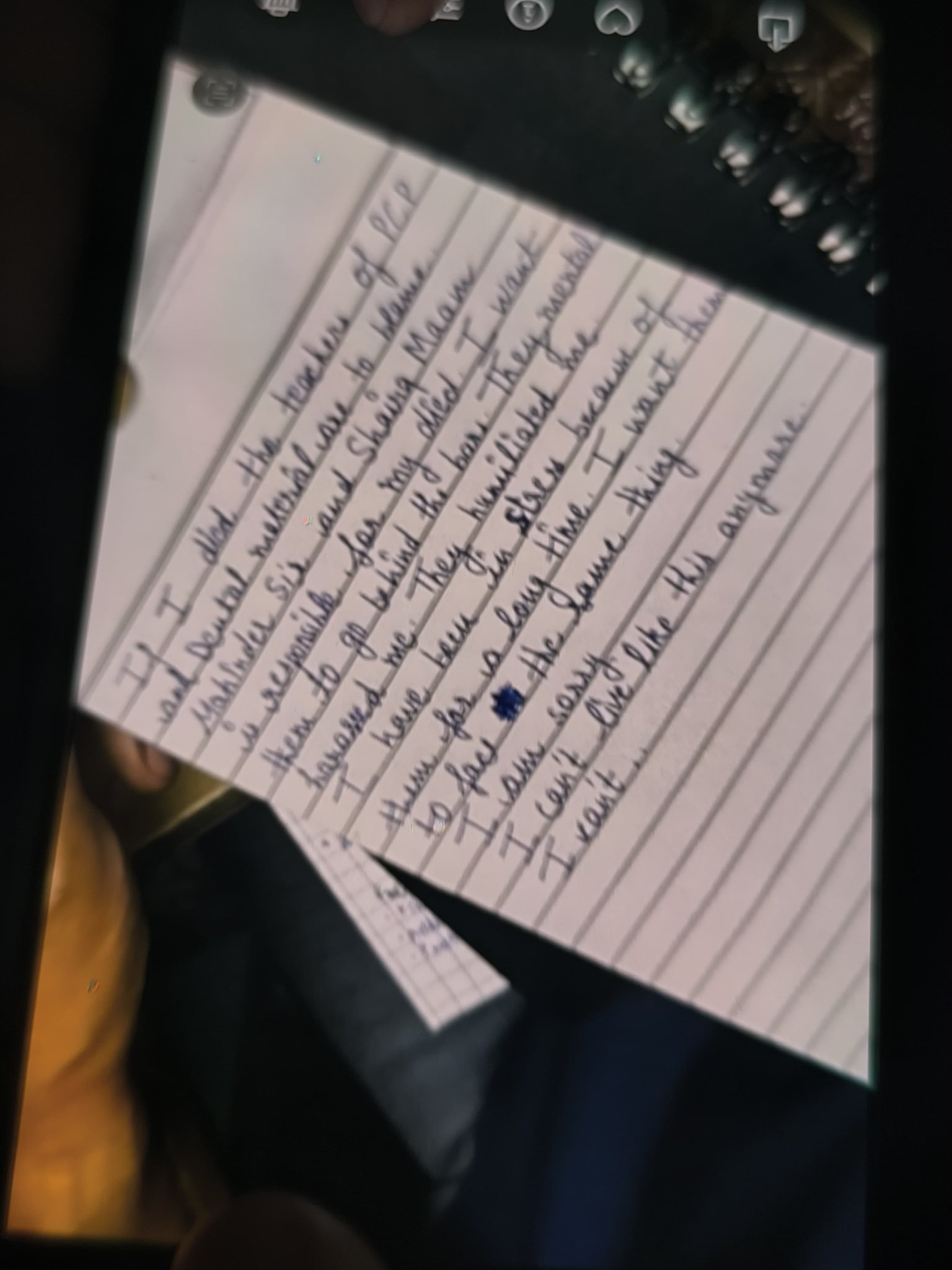 suicide note