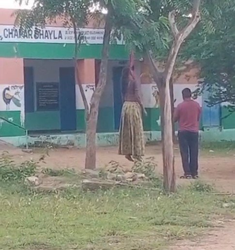RAJSAMAND// नाथद्वारा के धायला छापर में विवाहिता ने प्राथमिक विद्यालय में फंदा लगाकर की आत्महत्या।