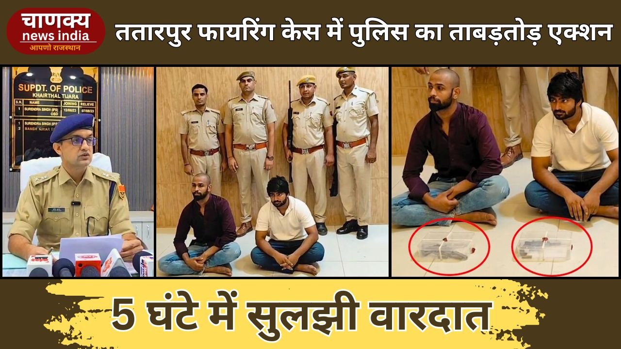 KHAIRTHAL-TIJARA // ततारपुर फायरिंग केस में पुलिस का ताबड़तोड़ एक्शन